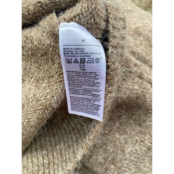 Old Navy Go-Recycled Oversized Pullover Sweater Heather Brown Sz. M - Picture 12 of 13